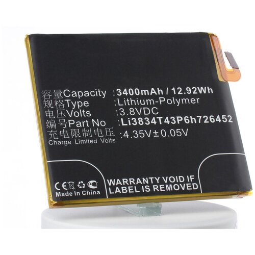 фото Аккумулятор ibatt ib-b1-m3077 3400mah для zte li3834t43p6h726452