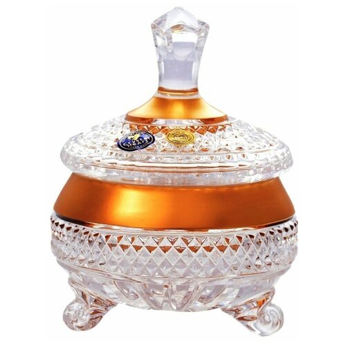 Конфетница 10,5 см на 3-х ножках с крышкой Crystal Heart 