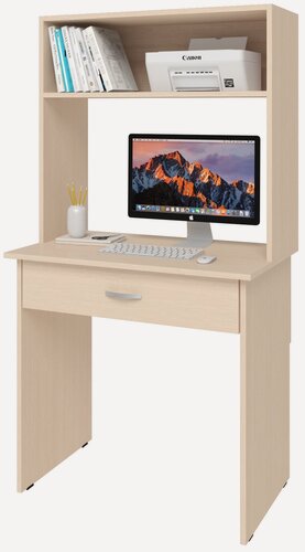 Изображение товара Стол письменный Хит-46, Ширина 80 см, Глубина 50(30) см, Высота 150(75), цвет: Дуб молочный