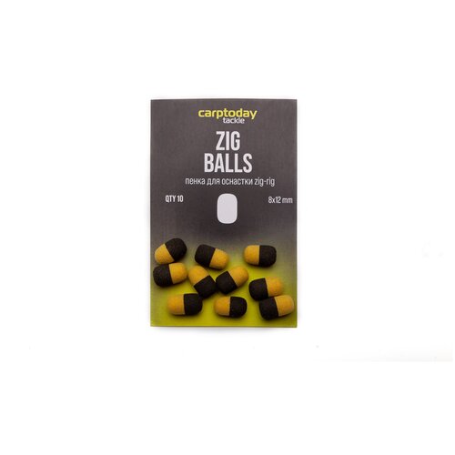 Пенка для оснастки зиг риг Carptoday Tackle Zig Balls Black Yellow, черно желтые пенка плавающая gardner zig rig foam red 12 шт в упаковке