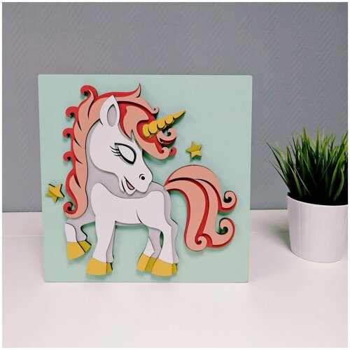 Картина самосборная Единорог