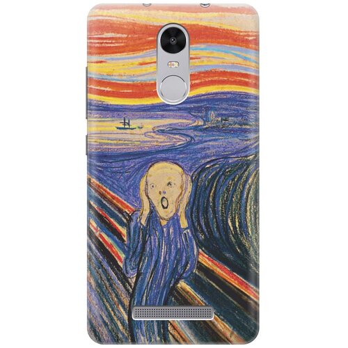 фото Силиконовый чехол на xiaomi redmi note 3 / note 3 pro / сяоми редми ноут 3 / ноут 3 про с принтом "крик" gosso