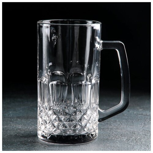 фото Кружка для пива "кристалл" 500 мл, 12,5х9х15,5 см 746492 сима-ленд
