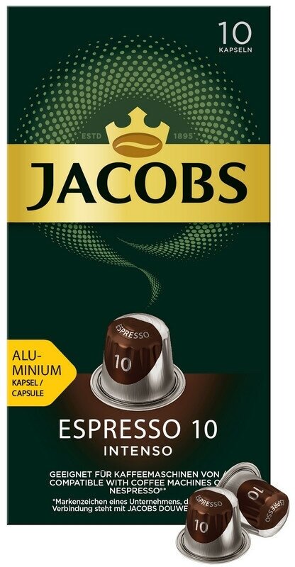 Кофе в капсулах JACOBS Espresso 10 Intenso, 10x5г/уп, 1155684 - фотография № 2