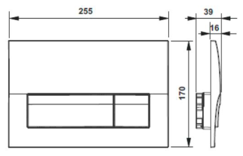 Клавиша смыва для унитаза Roca In-Wall В01 8901170B2 матовый хром - фото №2