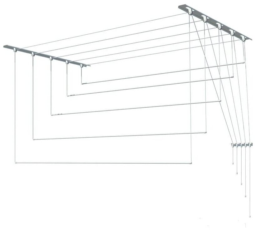 Сушилка для белья потолочная Лиана 1 (длина сушилки- 1 м , рабочая длина сушки- 5 м