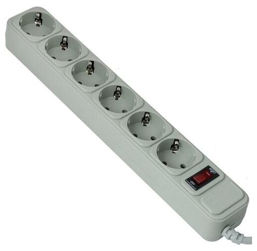 Сетевой фильтр Exegate SP-6-1.8G 6 розеток, серый, длина кабеля - 1,8 м