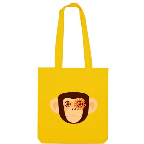 Сумка шоппер Us Basic, желтый сумка кибер обезьяна шимпанзе бежевый