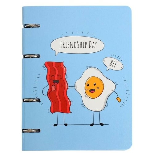 Тетрадь на 4-х кольцах А5, 80 листов в клетку 