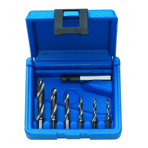 Набор бит- метчиков комбинированных HSS, 7 предметов, M3- M4- M5- M6- M8- M10 + 1/4“ адаптер, ISO DIN 13 ZIRA (ZI-450115)