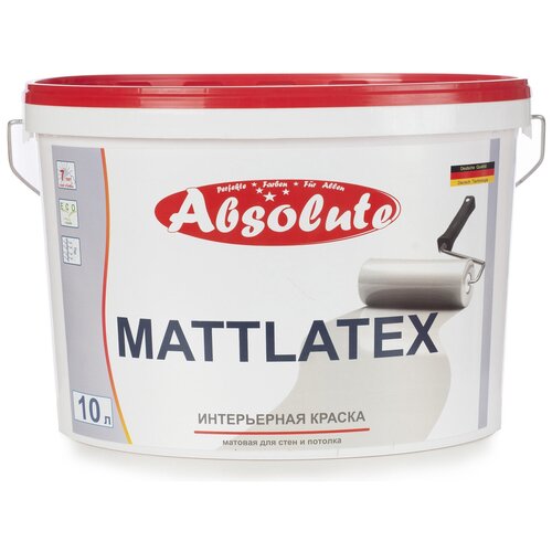 Краска водно-дисперсионная Absolute Mattlatex моющаяся матовая белый 10 л