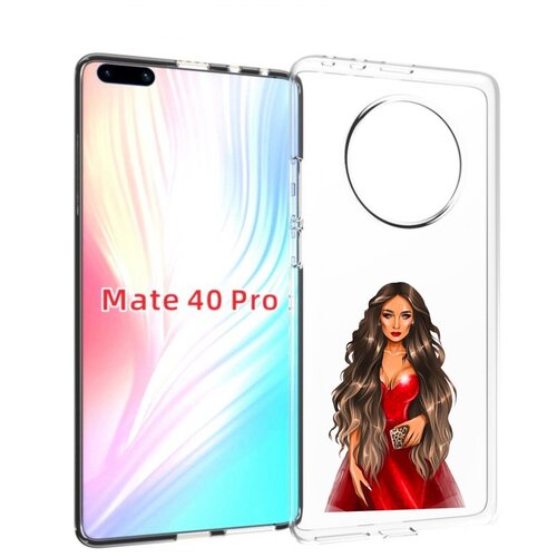 Чехол MyPads девушка-в-вечернем-платье женский для Huawei Mate 40 Pro (NOH-NX9) задняя-панель-накладка-бампер чехол mypads девушка в граффити женский для huawei mate 40 pro noh nx9 задняя панель накладка бампер