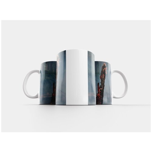 фото Кружка "лесной пожар, огонь, горящий" 320 мл lotsprints