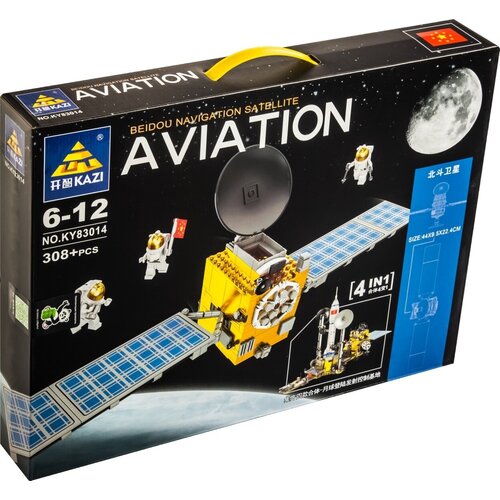 Конструктор Космос, Спутниковый модуль лунной станции, KY83014 конструктор авиация посадочный модуль лунной станции 447 деталей 83015