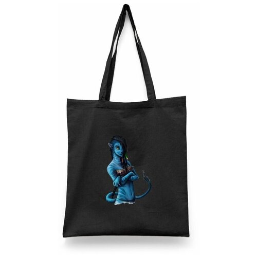 фото Сумка-шоппер унисекс каждому своё "аватар 2/avatar/джейк салли" белая