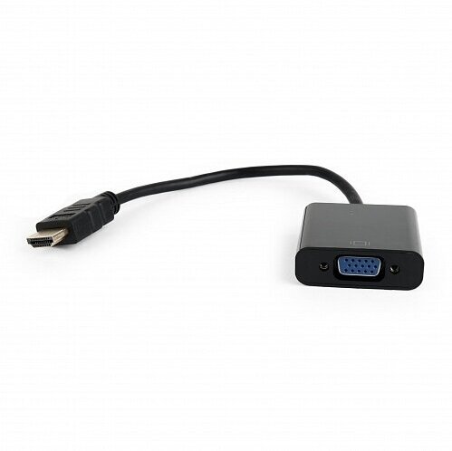 Переходник HDMI-VGA Cablexpert A-HDMI-VGA-04, 19M/15F, длина 15см, черный