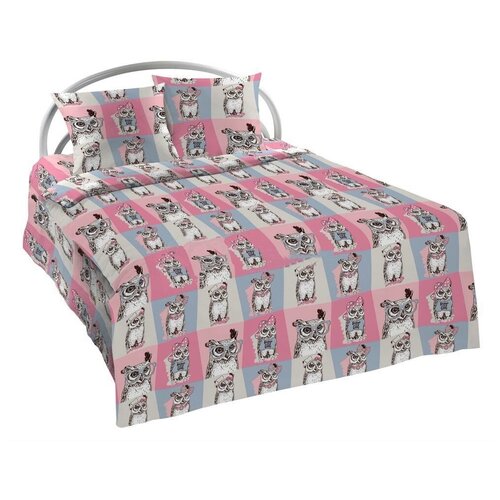 фото Детское постельное белье шуйская бязь филин розовый ясли (в детскую кроватку) ivselena