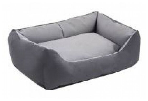 Yami-Yami Лежак прямоугольный с подушкой №2, 70*50*20 серый