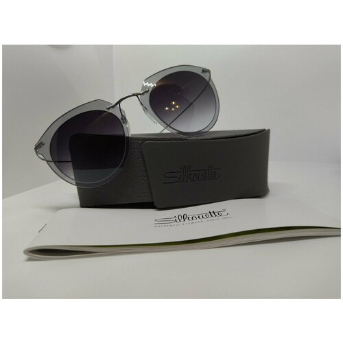 Солнцезащитные очки Silhouette, круглые, ударопрочные, градиентные, устойчивые к появлению царапин, поляризационные, с защитой от УФ, серый