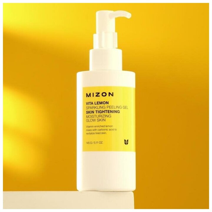 Витаминный пилинг-гель для лица с экстрактом лимона Vita Lemon Sparkling Peeling Gel Mizon - фото №9