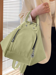 DIN GO, рюкзак женский, Сумка женщине спортивная, трансформер, экокожа зеленый