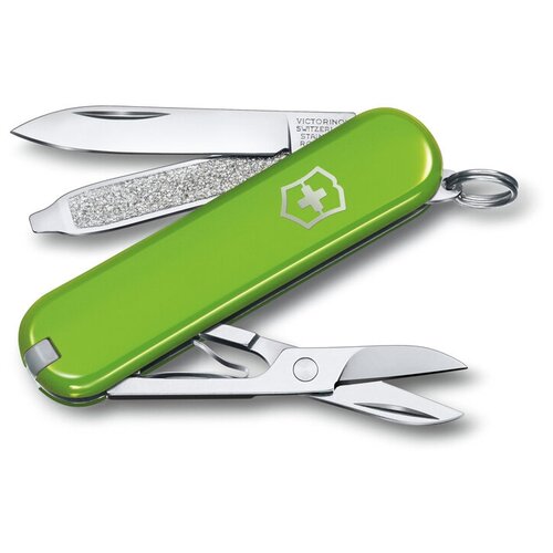 фото Нож-брелок victorinox classic sd colors 0.6223.43g smashed avocado 58 мм 7 функций