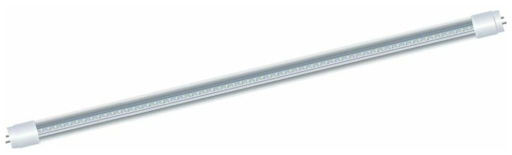 Лампа светодиодная НЛ-Т8-10 Вт-230 В-6500 К–G13, 600 мм, прозрачная, стекло, непов. Народная