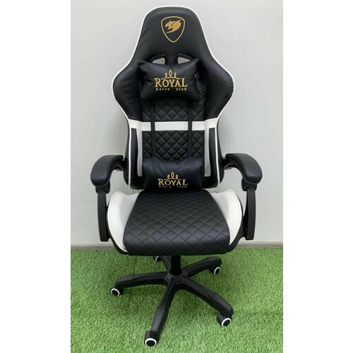 Игровое Компьютерное Кресло с Вибромассажем,Черно-белый