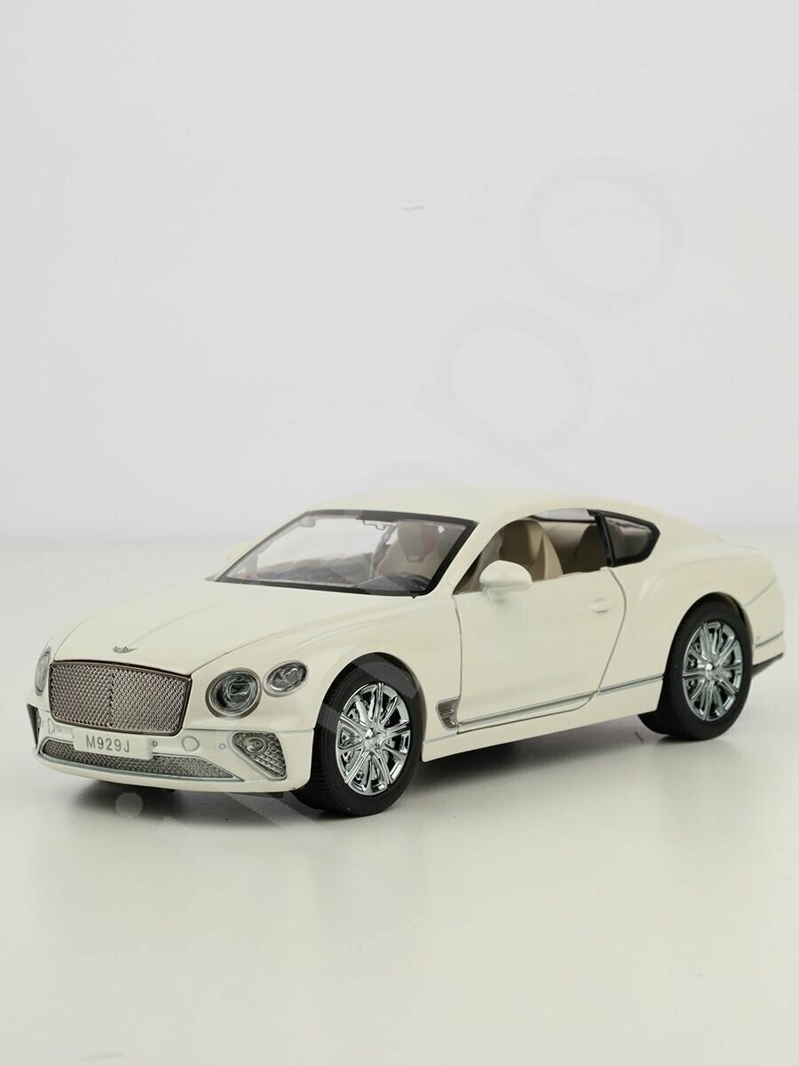 Модель автомобиля BENTLEY CONTINENTAL GT коллекционная металлическая игрушка масштаб 1:24 белый