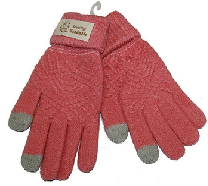Перчатки для ёмкостных тачскринов (размер S) №17 <розовый>
