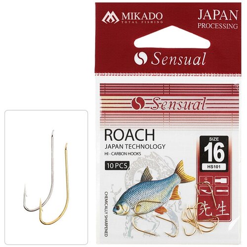 mikado крючки sensual sode 14 ni 10шт Mikado, Крючки Sensual Roach, №16, NI, 10шт.