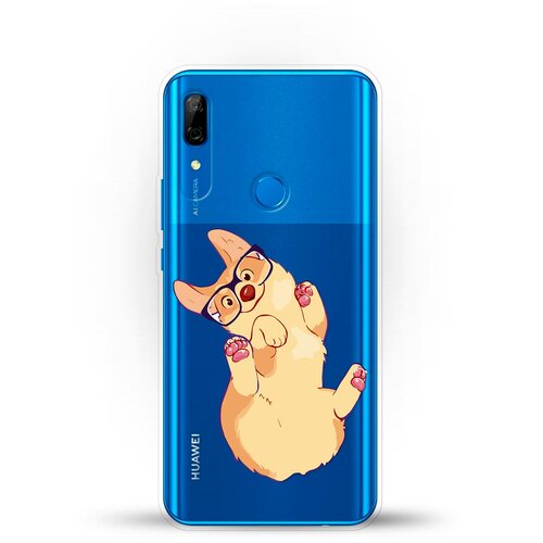 фото Силиконовый чехол корги в очках на huawei p smart z andy & paul
