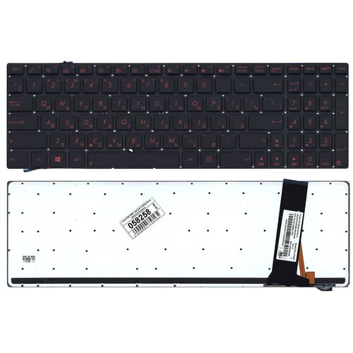 Клавиатура для ноутбука Asus 0KNB0-6120US00 черная с подсветкой красные клавиши 307000₽
