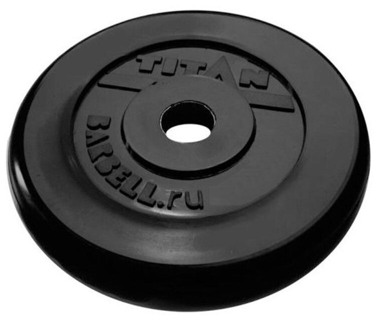 Титан Диск обрезиненный d 51 мм чёрный 5,0 кг 1077
