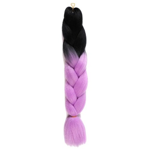 Queen Fair пряди из искусственных волос Zumba двухцветный, чёрный/светло-фиолетовый