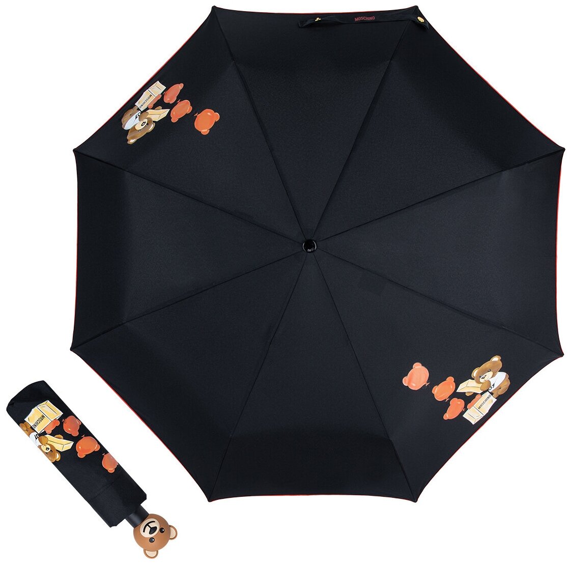 фото Зонт складной Moschino 8431-OCA Bear Balloons Black