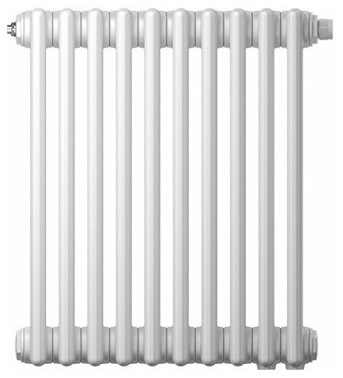 Радиатор трубчатый Zehnder Charleston Retrofit 3057 22 секции 20 м2 1/2 боковое подключение RAL9016 (белый) (кроншт. в компл)