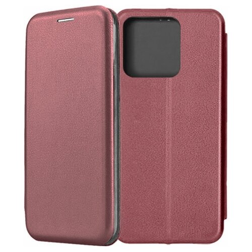 Чехол-книжка Fashion Case для Xiaomi Redmi 10A темно-красный чехол книжка для смартфона bc002 для xiaomi redmi 10a открывается в бок 1 шт