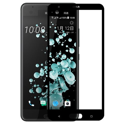 3D/ 5D защитное стекло MyPads для HTC U Ultra с закругленными изогнутыми краями которое полностью закрывает экран/ дисплей по краям с олеофобным ...