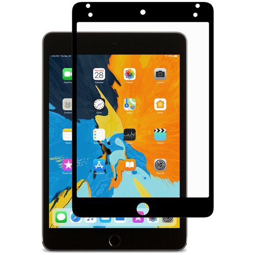 Защитная плёнка Moshi iVisor AG для iPad mini (5th Gen) чёрная рамка