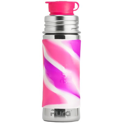 Pura Стальная бутылочка Pura Kiki 325 мл розовый вихрь