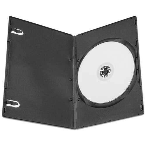 Коробка DVD Box для 1 диска, 7мм (slim) черная, упаковка 50 шт.