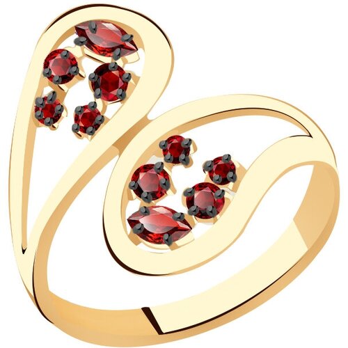 фото Золотое кольцо красносельский ювелир ркд3798 с фианитом diamant-online