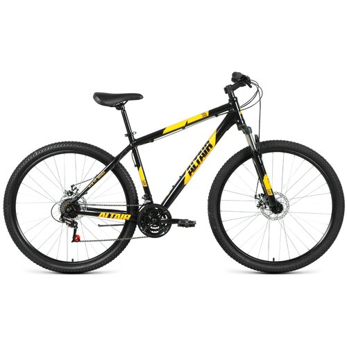 Горный (MTB) велосипед ALTAIR AL 29 D (2021) черный/оранжевый 17 (требует финальной сборки) двухколесные велосипеды altair al 29 d рост 17 2021 rbkt1m69
