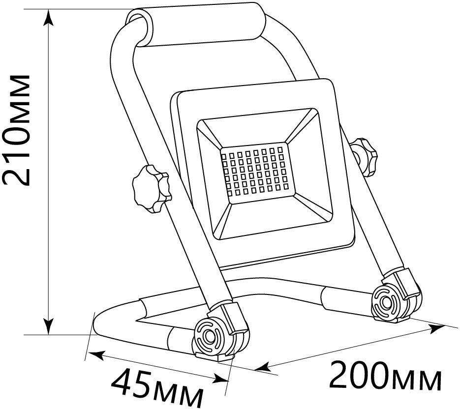 Прожектор переносной, 30W, 6400K, SMD2835, 2400Lm, IP65, LL-512 арт. 29746