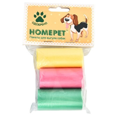 HOMEPET 3 х 20 шт пакеты для выгула собак