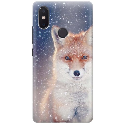 фото Силиконовый чехол на xiaomi mi 8 se / сяоми ми 8 се с принтом "лисица в снегопад" gosso