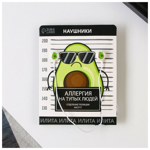 Наушники на открытке Аллергия на тупых людей модель VBT 14 34100₽