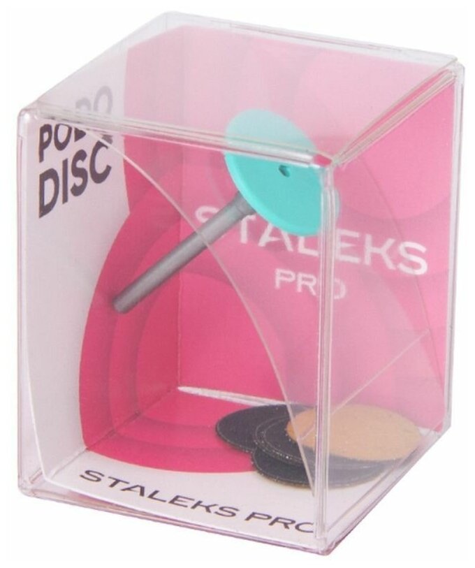 Staleks Педикюрный диск пластиковый в комплекте с сменным файлом / PODODISC PRO PPDset-10 ХS, 15 мм, 180 грит.