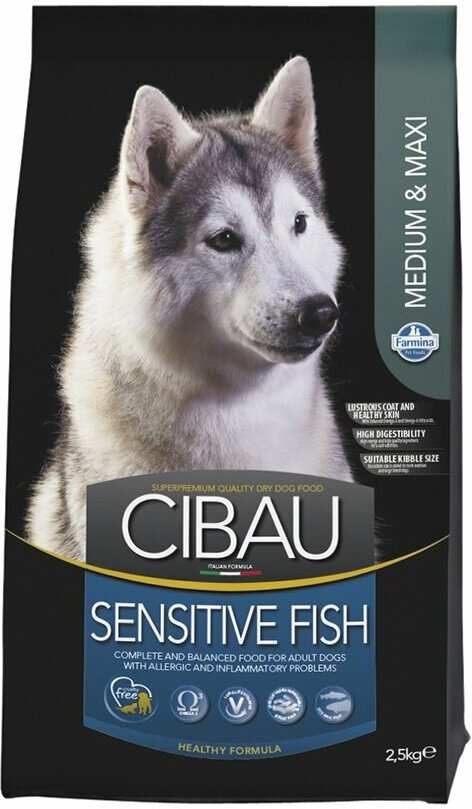 Корм для собак полнорационный Cibau Dog Sensitive Medium/Maxi Adult средних и крупных пород Рыба